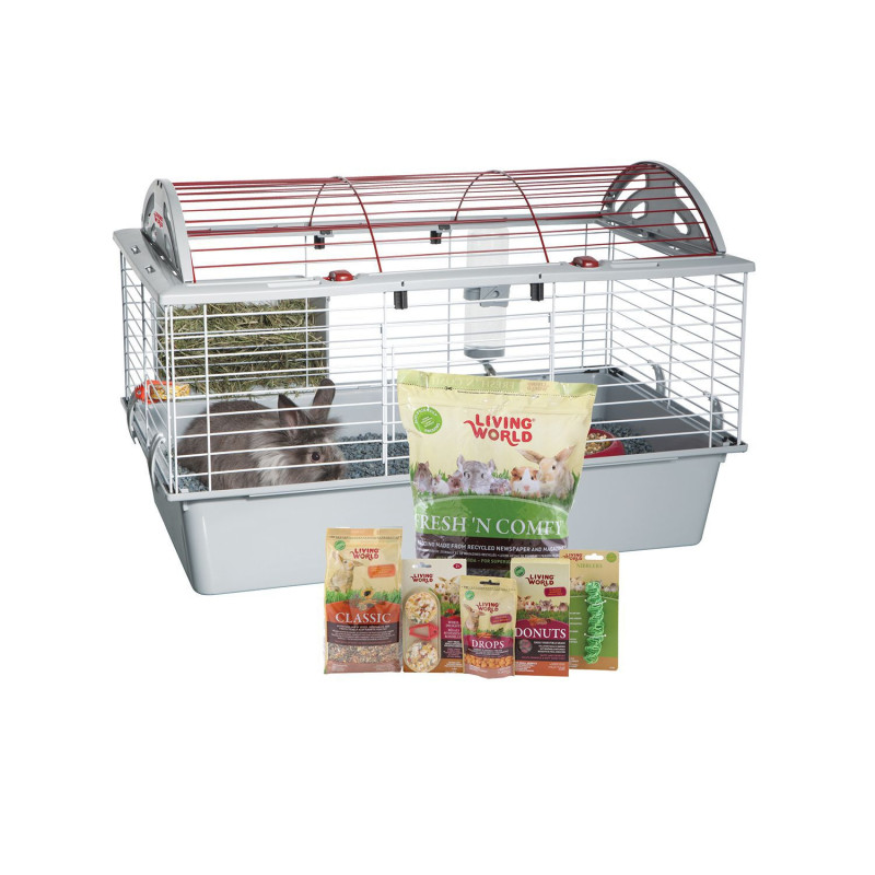 Deluxe Equipped Rabbit Cage, Medium