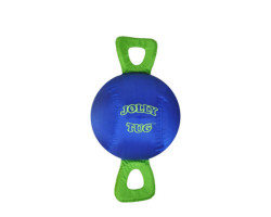 Two-handled ball for horses, blue