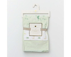 Flannel Blanket Set (3) - Green