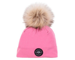 Nanö Tuque Doublée Pompon Rose 7-14ans