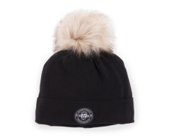 Plain Black Pompom Hat 7-14...