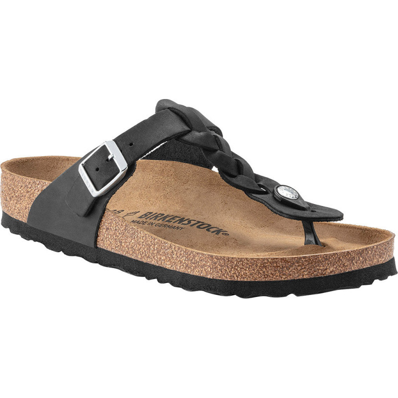 Birkenstock Sandales en Cuir huilé Gizeh Braid - Femme