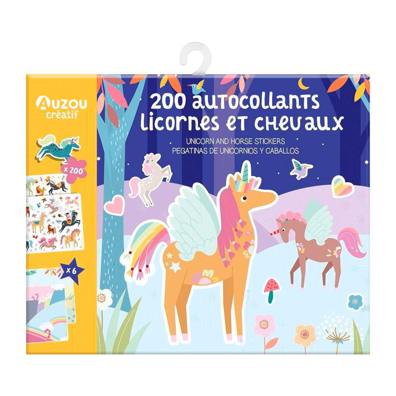 Auzou 200 Autocollants Licornes Et Chevaux