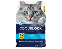 OdourLock Litière Agglomérante Ultra Premium Non Parfumé pour Chat, 12 kg – Intersand