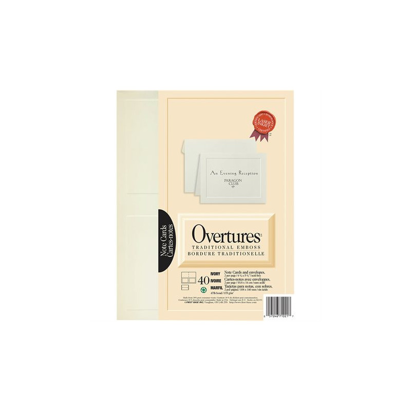 StJames Cartes de notes Overtures®