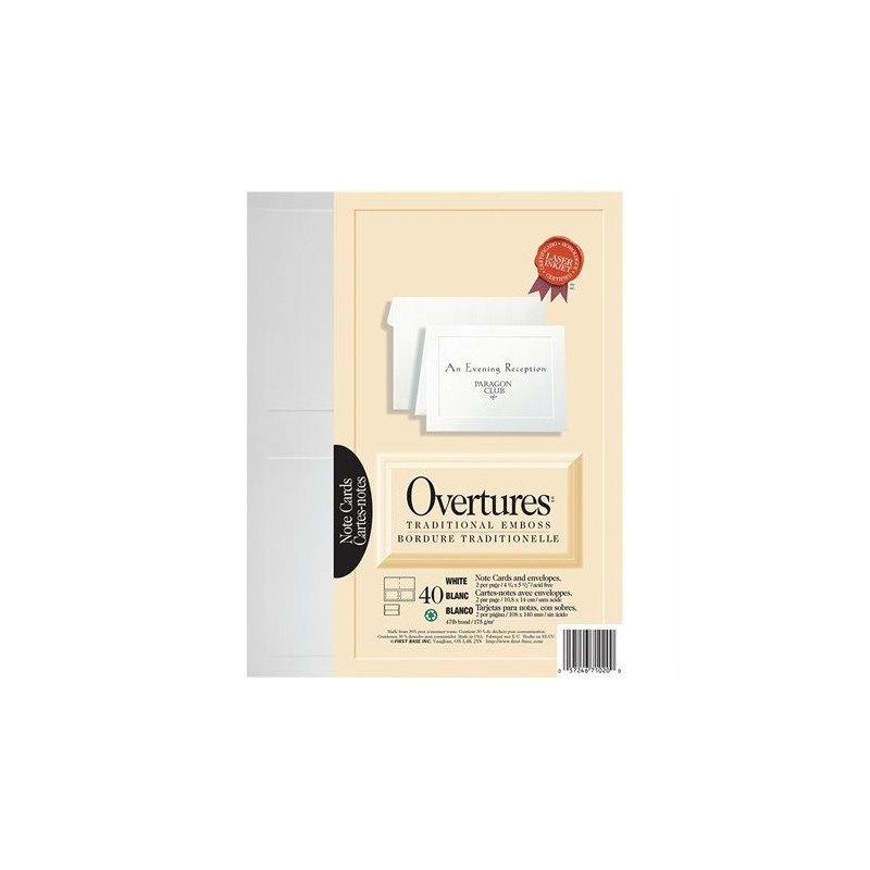 StJames Cartes de notes Overtures®