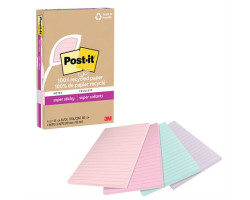 Post-it Feuillets recyclés Post-it® Super Sticky - La vie en pastel