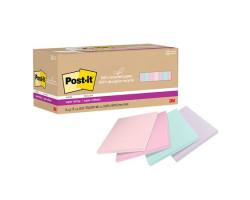 Post-it Feuillets recyclés Post-it® Super Sticky - La vie en pastel