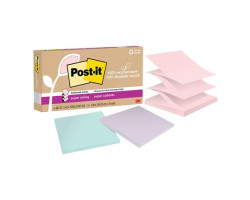 Post-it Feuillets recyclés Post-it® Super Sticky - La vie en pastel