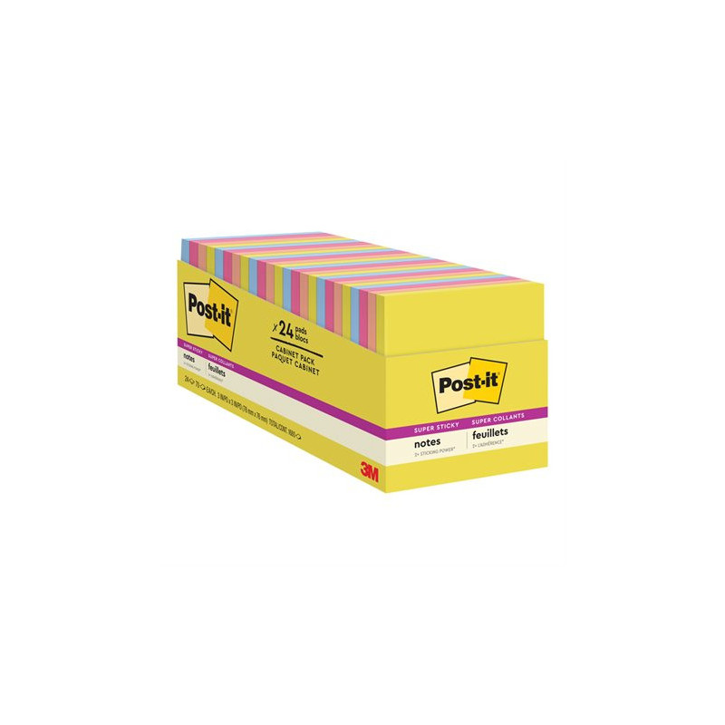 Post-it Feuillets super collants Post-it® - collection joie estivale