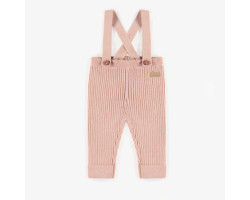 Light pink knitted pants with straps, newborn