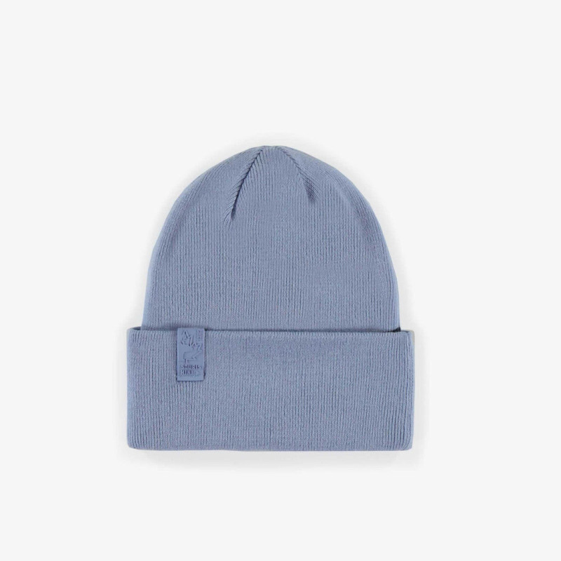 Reversible blue knitted toque, baby