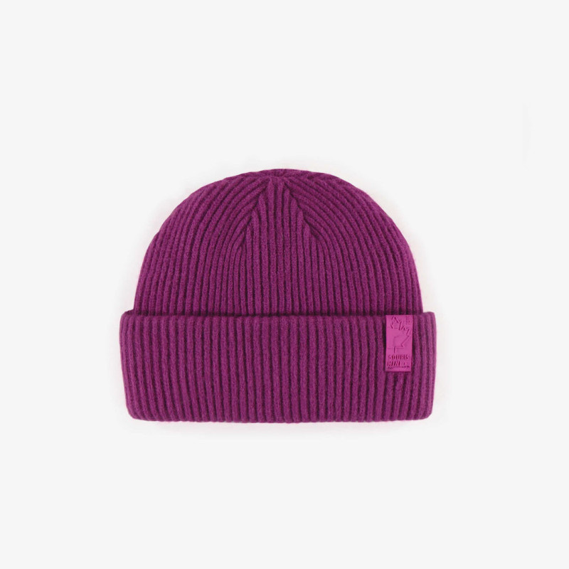 Fuchsia knitted toque, baby