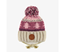 Pink patterned knit toque,...