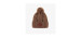 Brown knitted toque with a pompom, baby