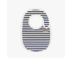 Light blue bib with sailboat print in French terry, newborn