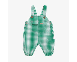 Plaid green relaxed fit overall, newborn