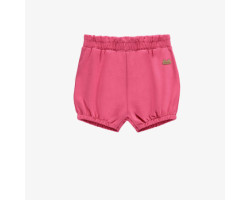 Pink loose fit short in soft cotton jersey, newborn