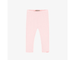 Light pink ribbed knit long legging, baby