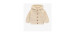 Cream long sleeves knit vest with hood, baby