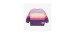 Purple, cream and peach long sleeves rib knit sweater, baby