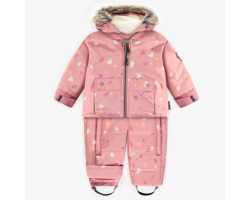 3 in 1 pink snowsuit with...