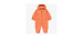 Orange one piece hooded coat, baby
