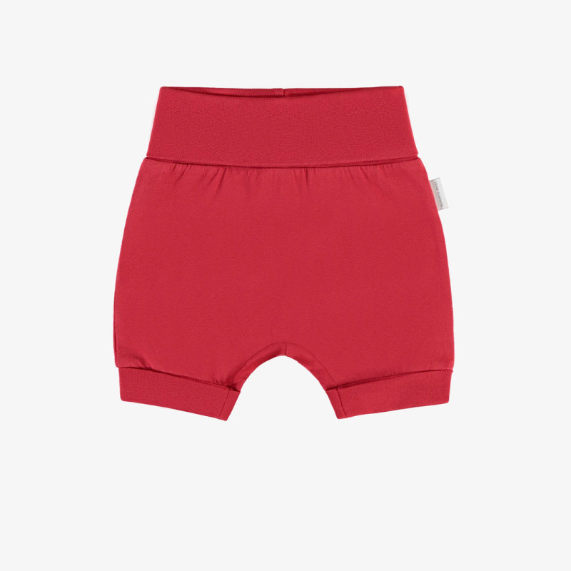 Red evolutive shorts in soft jersey, baby
