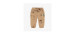 Relaxed fit light brown pants with dog print, baby