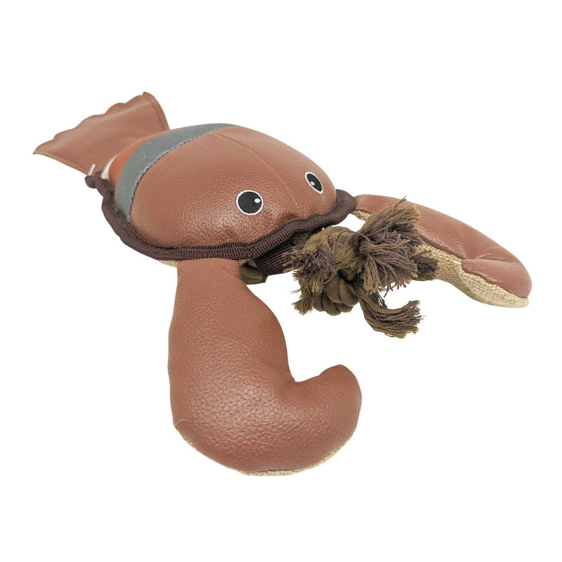 Leather lobster toy for dogs