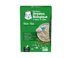 GERBER Biologique céréales pour bébés, riz, 208 g