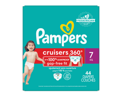 PAMPERS Cruisers 360 couches, taille 7, 44 unités