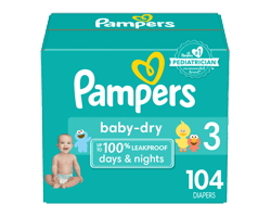 PAMPERS Baby-Dry couches taille 3, 104 unités