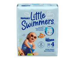 HUGGIES Little Swimmers couches de baignade jetables, taille 4, 18 unités