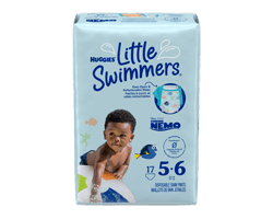 HUGGIES Little Swimmers couches de baignade jetables, tailles 5-6, 17 unités