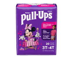 PULL-UPS Sous-vêtements d'entraînement pour filles, 3T-4T, 20 unités