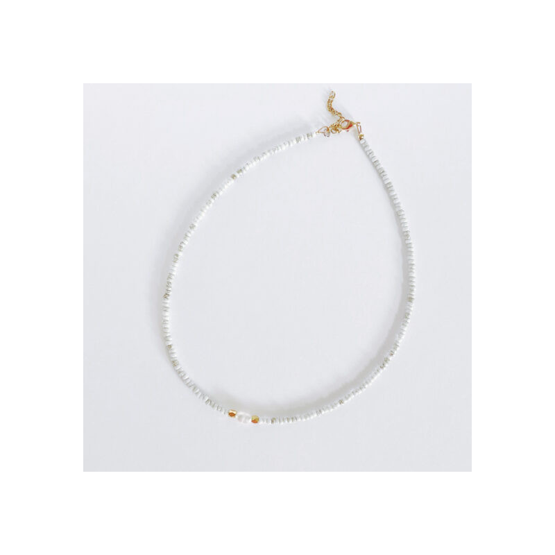 Collier de perles unies Sable