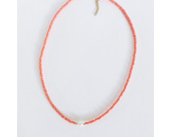 Collier de perles unies Corail