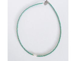 Collier de perles unies Vert