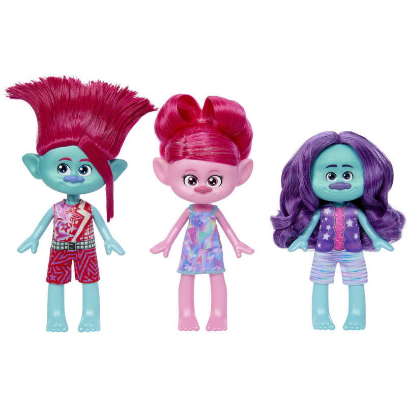 DreamWorks Trolls Band Together - Trio Tendance, 3 poupées