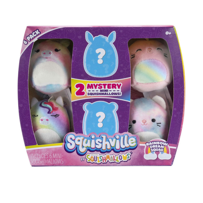 Mini peluches Squishville, paquet de 6 - L'assortiment peut varier