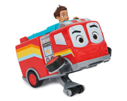 Disney Junior Firebuds, Camion de pompier Bo et Flash à rétrofriction et roue arrière
