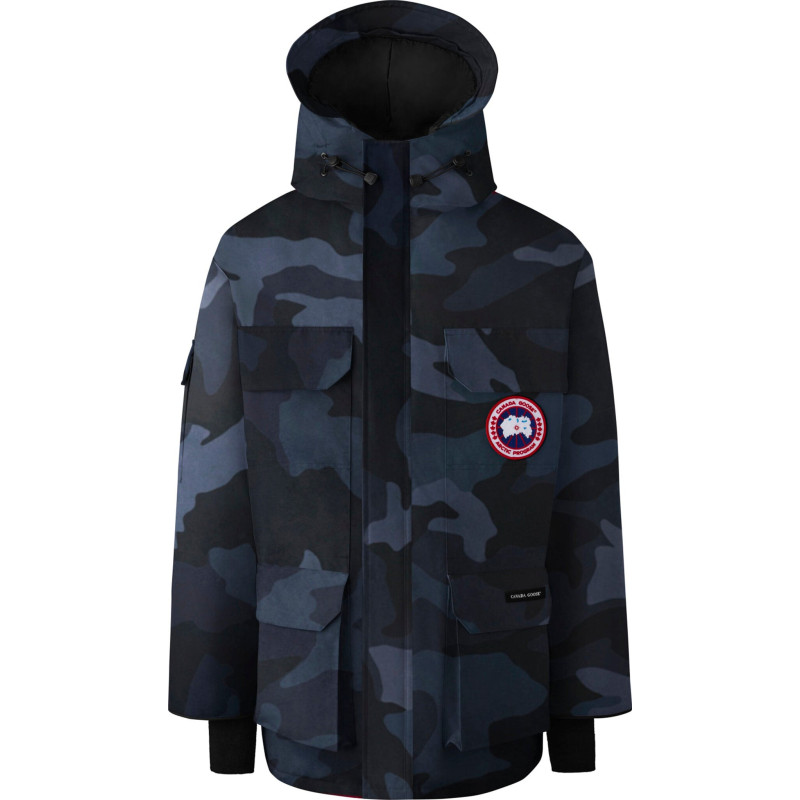Expedition print parka with fur - Men's