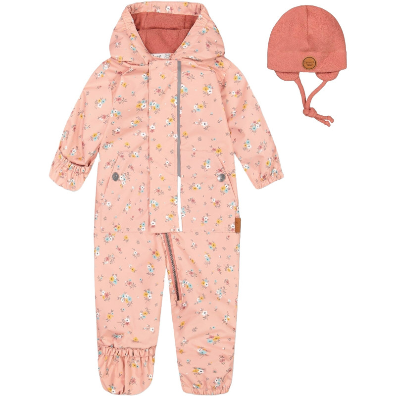 One-piece spring set and printed toque - Baby Girl