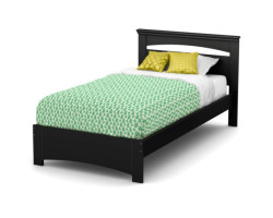 Libra Full Single Bed - Solid Black