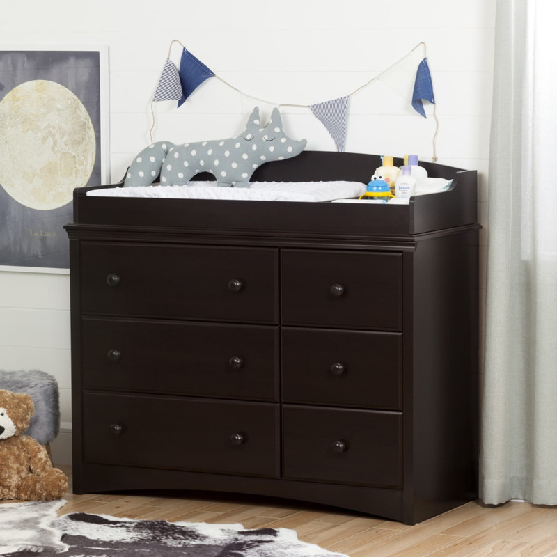 Angel 6 Drawer Changing Table - Espresso