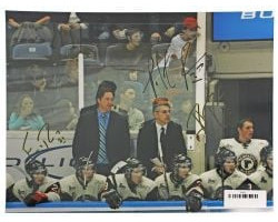 Remparts de québec -  photo autographiée jonathan roy, patrick roy, frederic roy