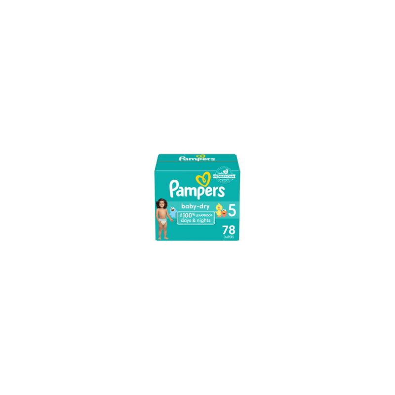 PAMPERS Couches Baby Dry, taille 5, format super, 78 unités