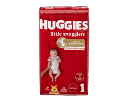 HUGGIES Little Snugglers couches pour bébés, taille 1, 32 unités