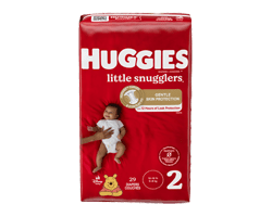 HUGGIES Little Snugglers couches pour bébés, taille 2, 29 unités